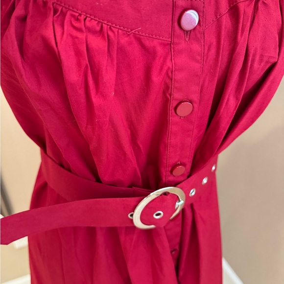 NWOT! CHIC STAR Red Rockabilly Pin-up Dress with Sweetheart Neckline - Picture 3 of 5